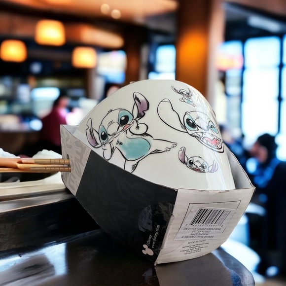 New Disney Lilo Stitch Ramen Noodle Pasta Bowl Chopsticks Gift Set Ohana Family. - Picture 5 of 5